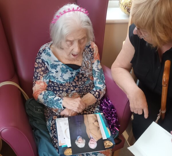 Family and friends, as well as the care team at Riverside View Care Home helped Bunty celebrate her 100th birthday.