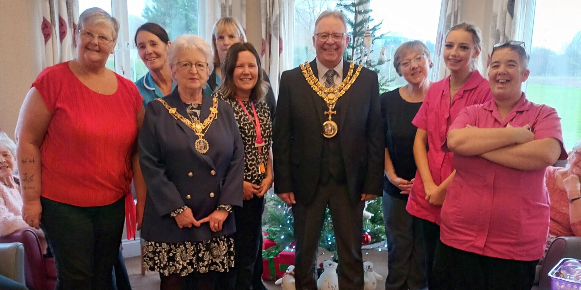 Mayor and Mayoress of Darlington at Riverside View Care Home The Worshipful The Mayor of Darlington, Bob Donoghue, and the lovely Mayoress, Mag Donoghue, joined us at Riverside View Care Home