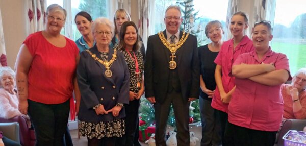 The Worshipful The Mayor of Darlington, Bob Donoghue, and the lovely Mayoress, Mag Donoghue, joined us at Riverside View Care Home