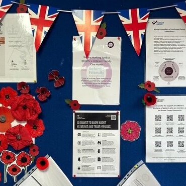 AA A veterans welcome to Wansbeck Care Home in Choppington