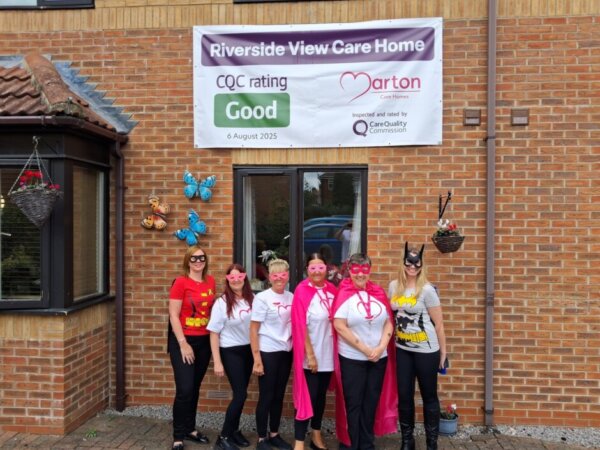 Marton superheroes raising money for Alzheimer's Society.