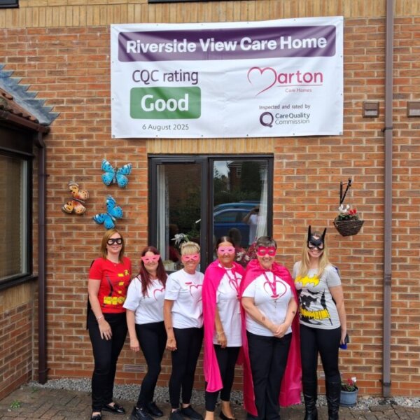 Riverside View Marton superheroes raising money for Alzheimer's Society.